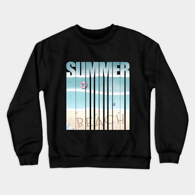 Summer Beach Crewneck Sweatshirt by PolyLine